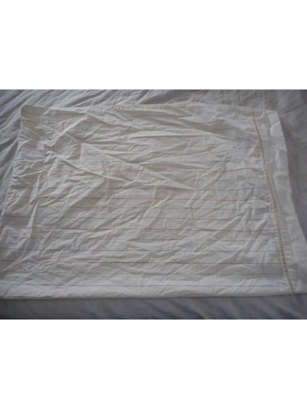 Echo cream multicolor pin striped100% cotton Standard Pillowcase